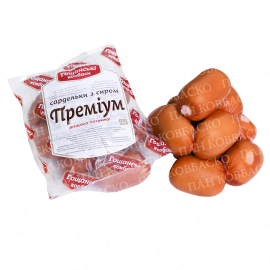Сардельки "С сыром ПРЕМИУМ" Гощанские колбасы, высший сорт