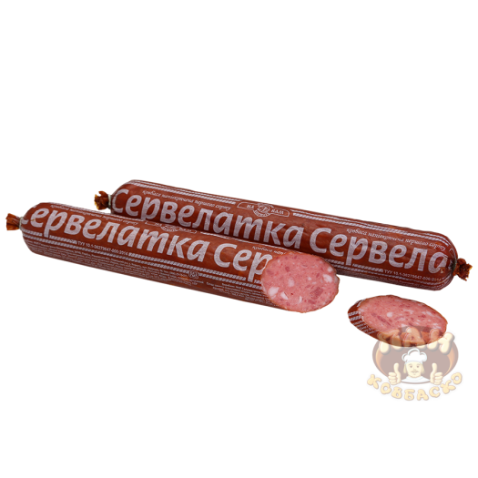 Напівкопчені ковбаси "Сервелатка"Користь , 1 сорт, Білкозин