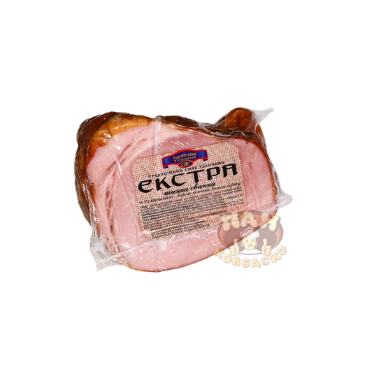 Мясные деликатесы копченые "Ветчина Экстра" Ходоровский мясокомбинат, высший сорт